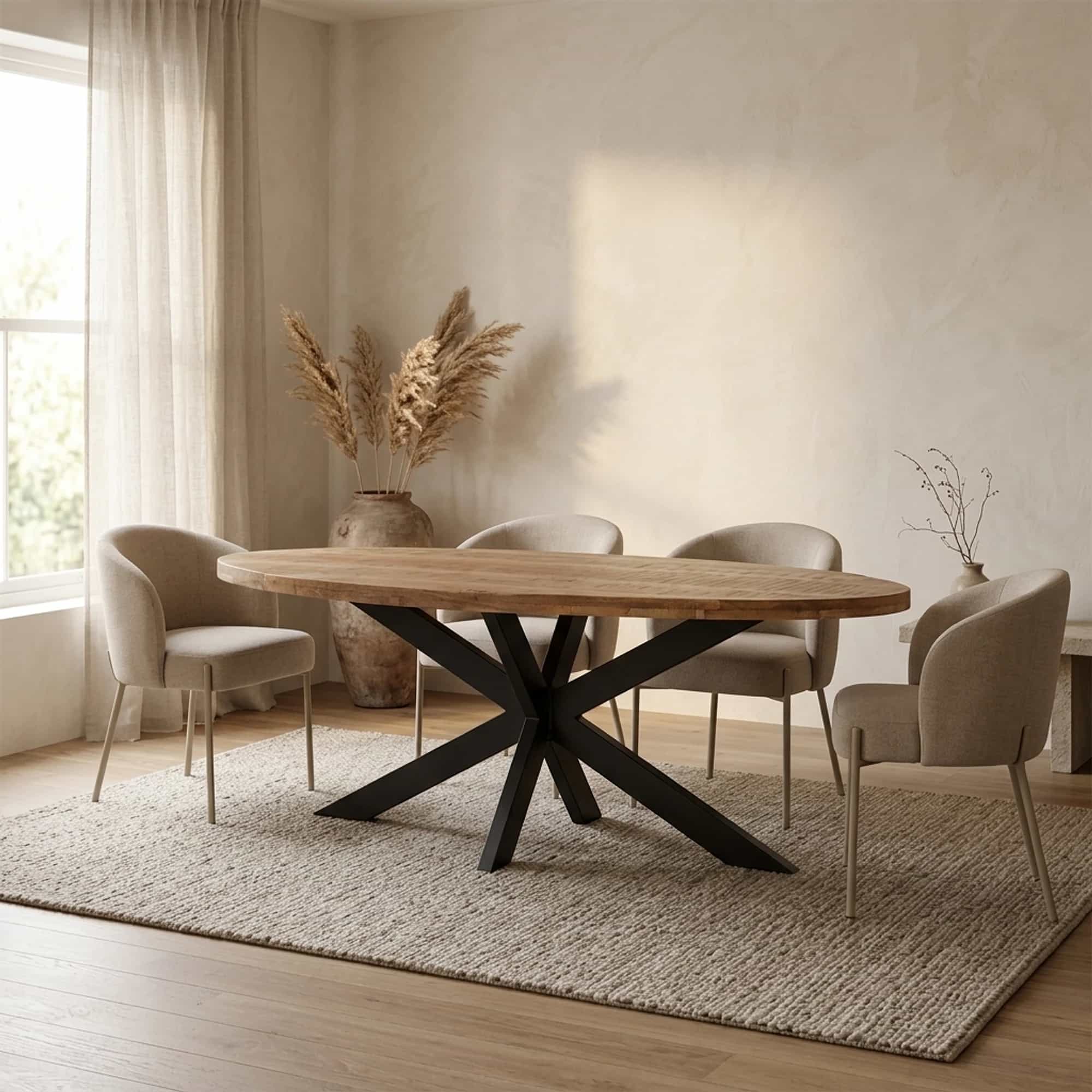 Eetkamertafel ovaal 180