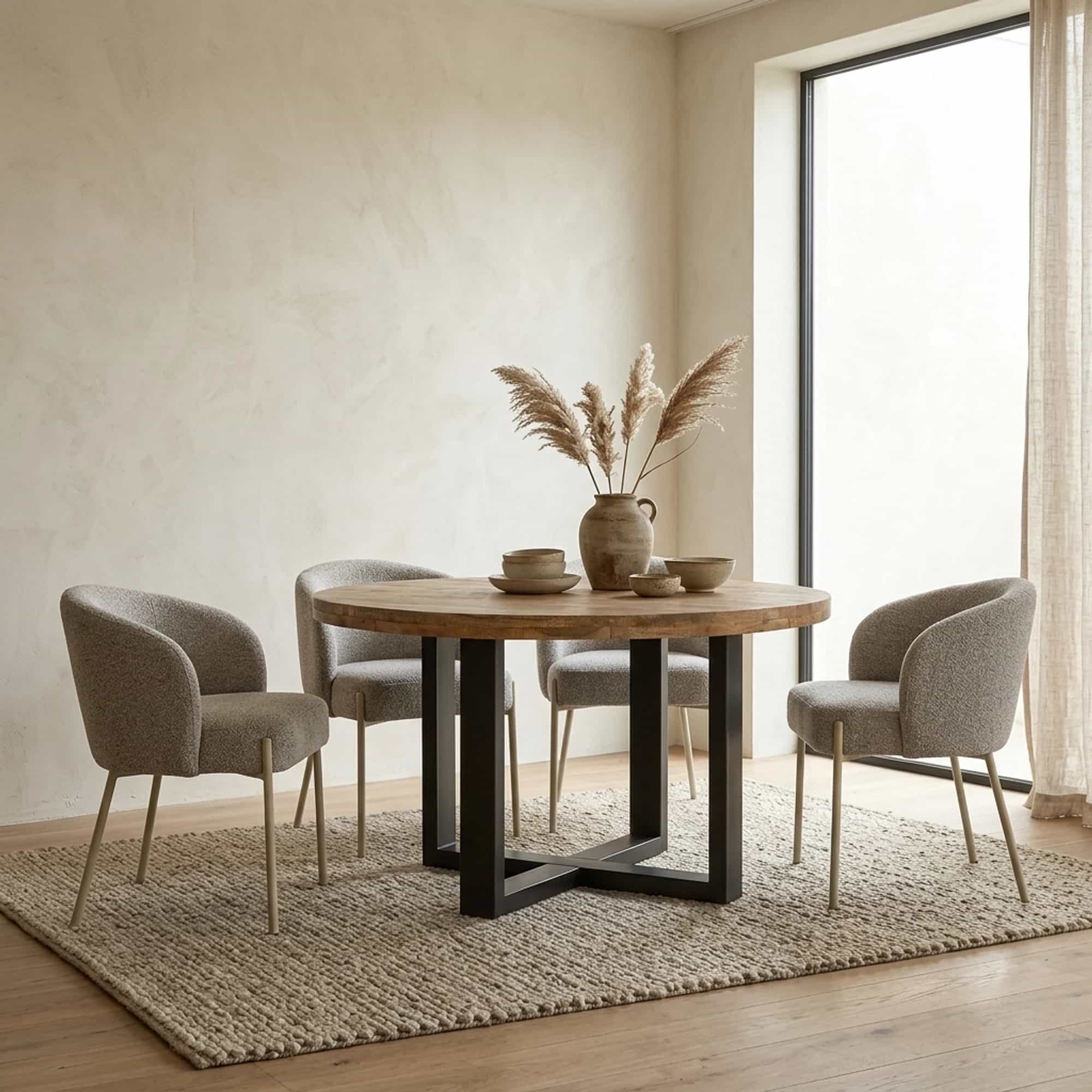 Eetkamertafel rond Ø130, Rambo Rough Table Collection - My Sons