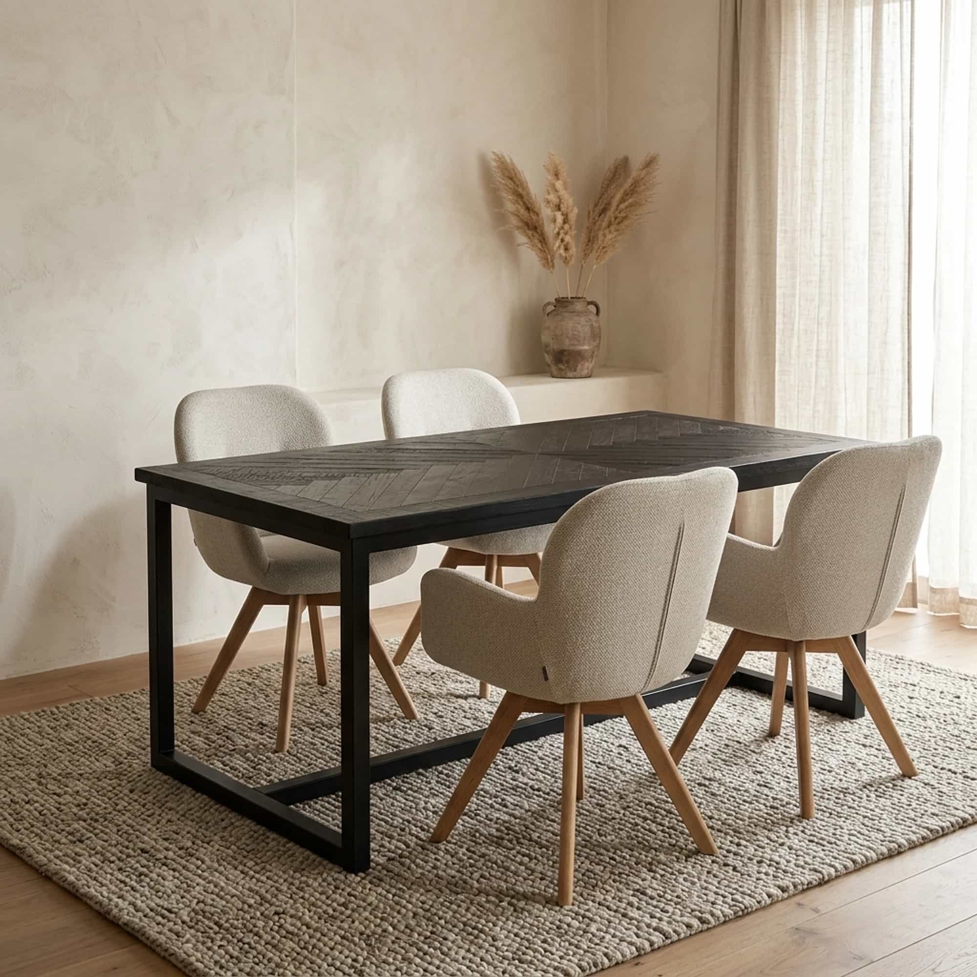 Eettafel Jax Zwart - Benoa