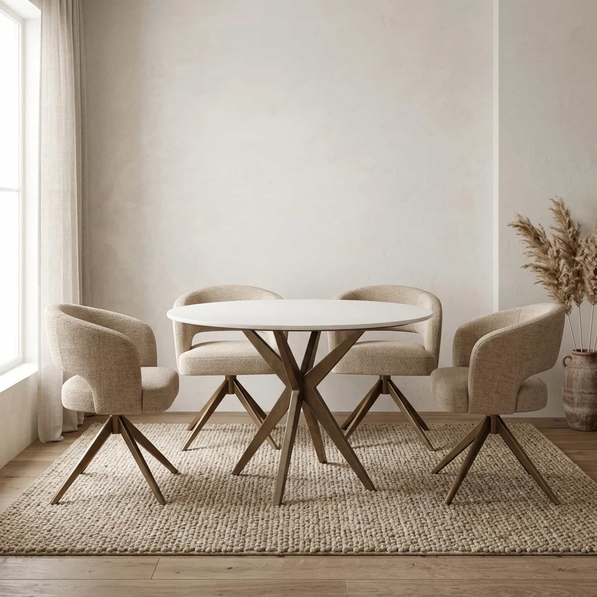 Eettafel Maisy white 114Ø