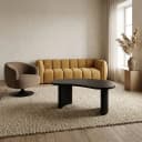 Firenze salontafel 85, boon vorm, Black - My Sons