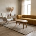 Hamburg salontafel ovaal 60, H32, Smooth Natural - My Sons