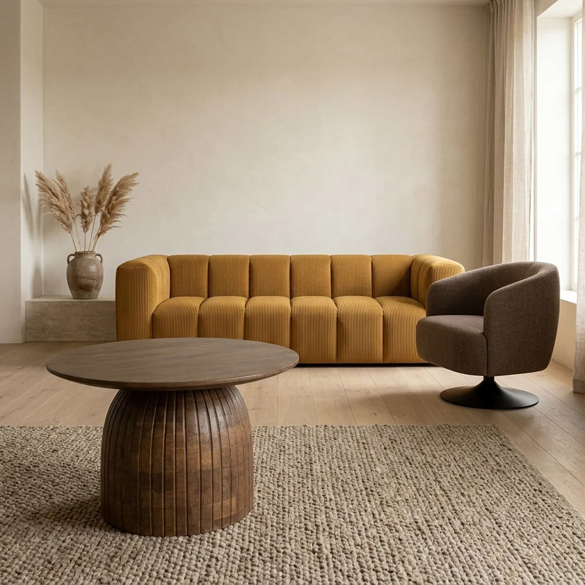 Karl salontafel Ø60, H38, Mango Matt Walnut - My Sons