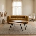 Kassel salontafel organisch, set van 2, Smooth Natural (17mm) - My Sons