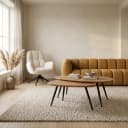 Kassel salontafel organisch, set van 2, Smooth Natural (25mm) - My Sons