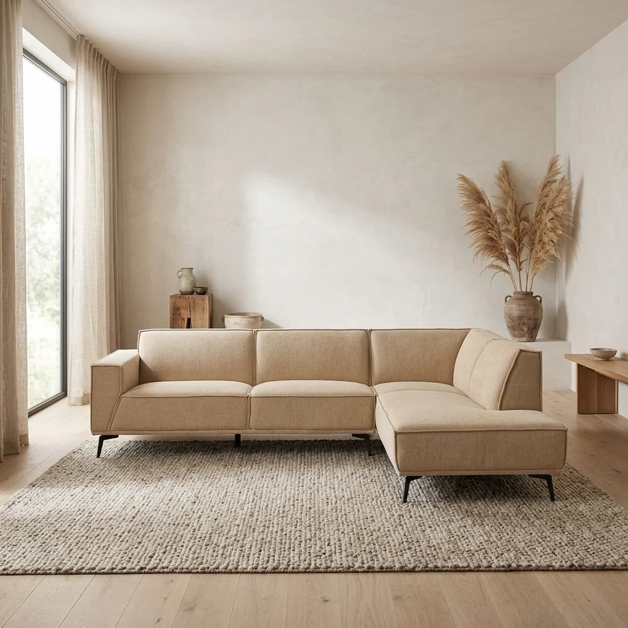 Leeds 2 5-AL + Ottoman R - City 120 Beige