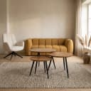 München salontafel rond, set van 3, Smooth Natural - My Sons