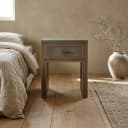 Nachtkastje Bloomville brass shagreen incl. glass top - Richmond Interiors