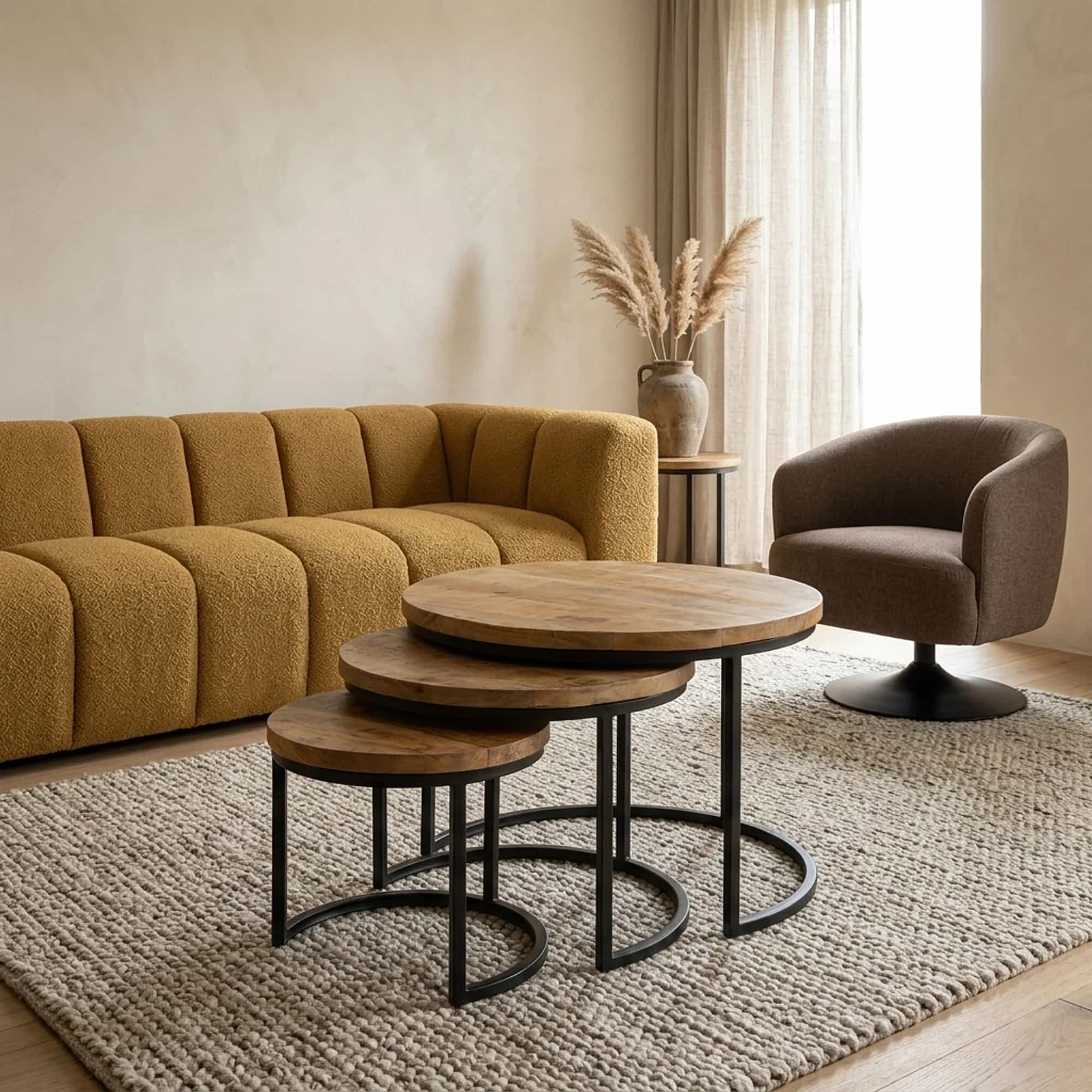 Natural Enzo salontafel, set van 3 - My Sons