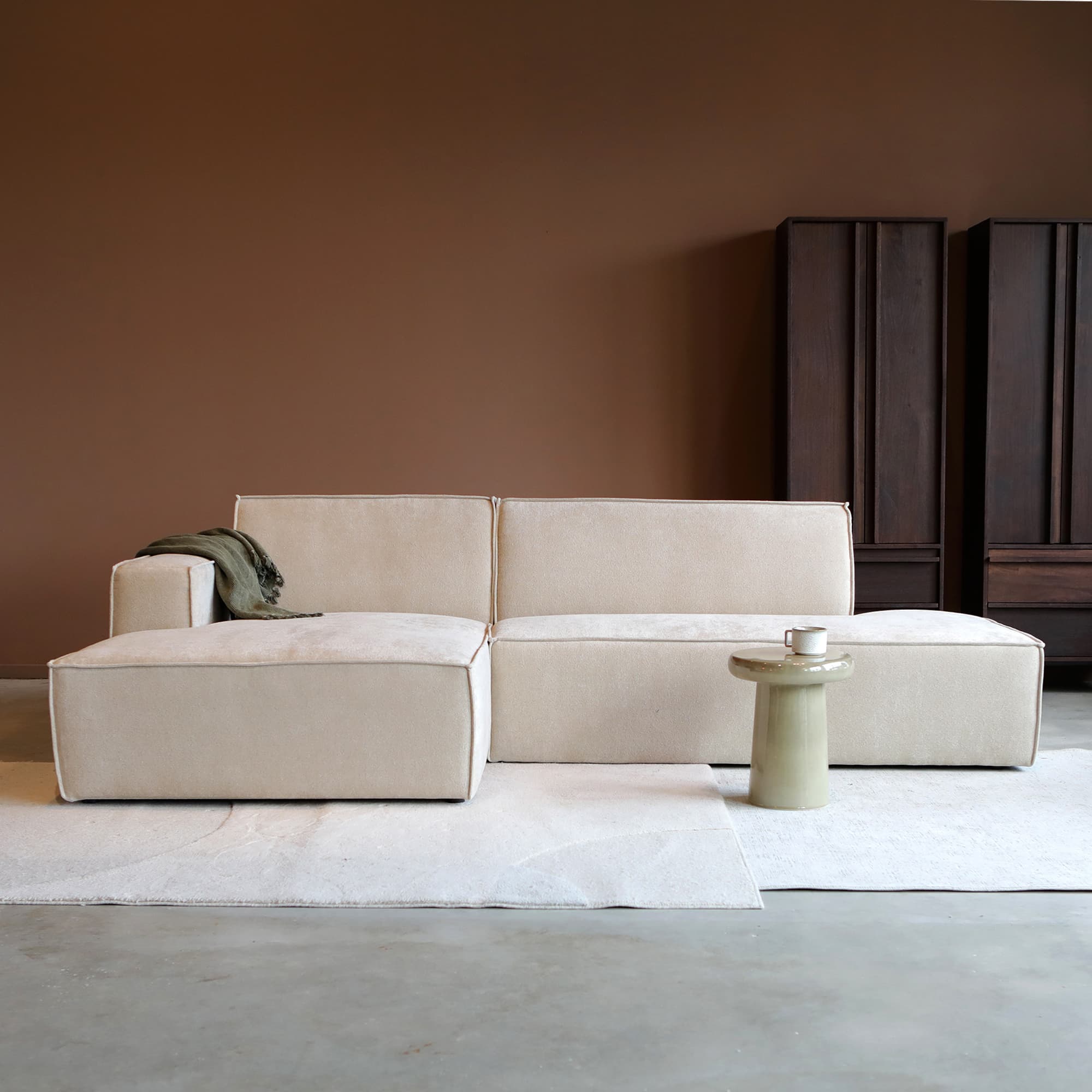 ENZO Met chaise longue links