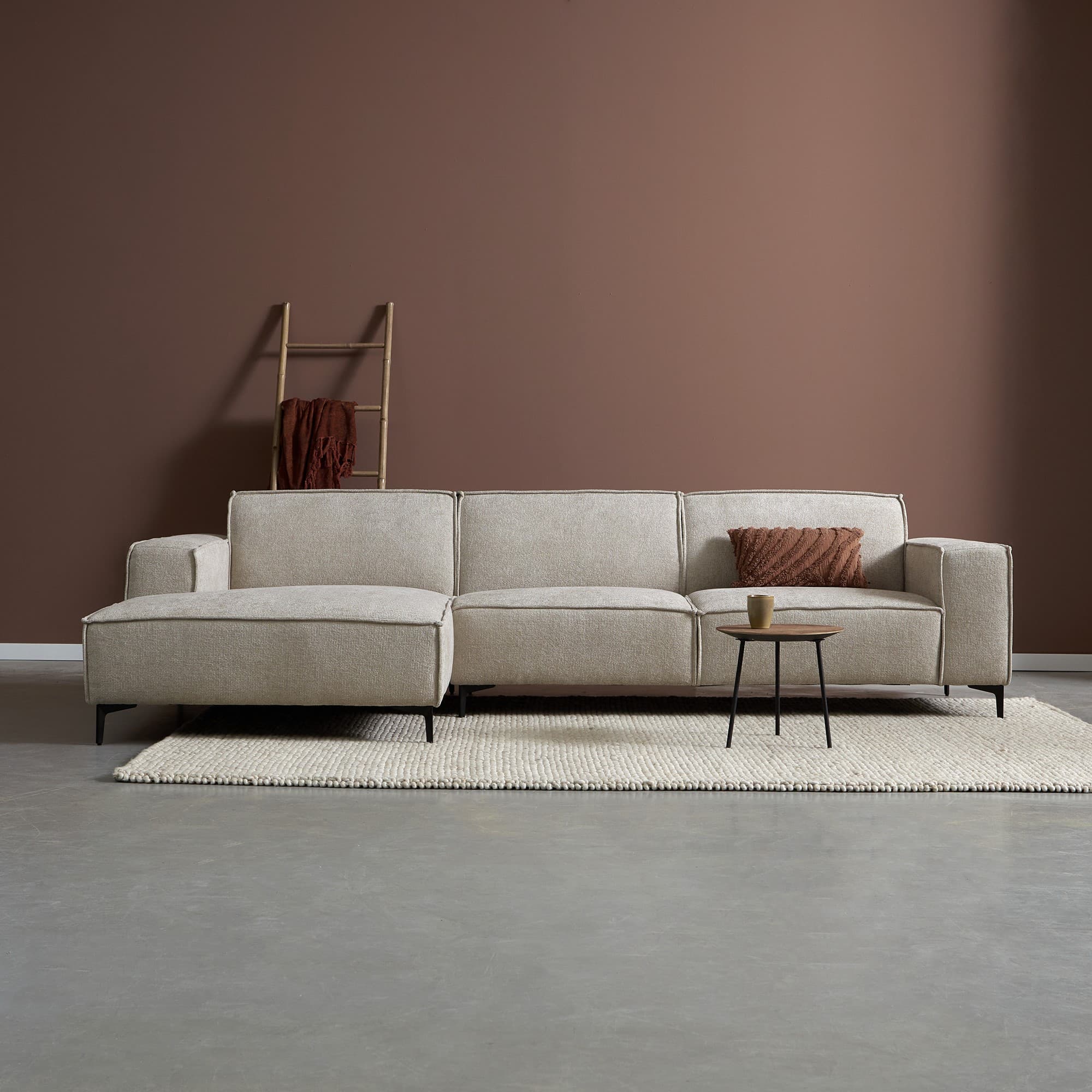 RIVER Met chaise longue links
