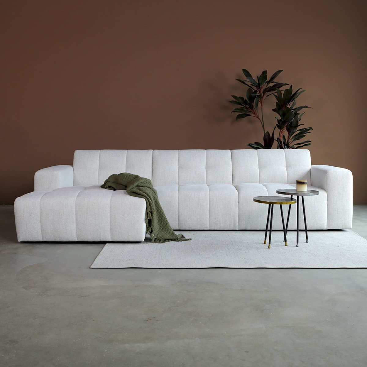 WAVE Met chaise longue links