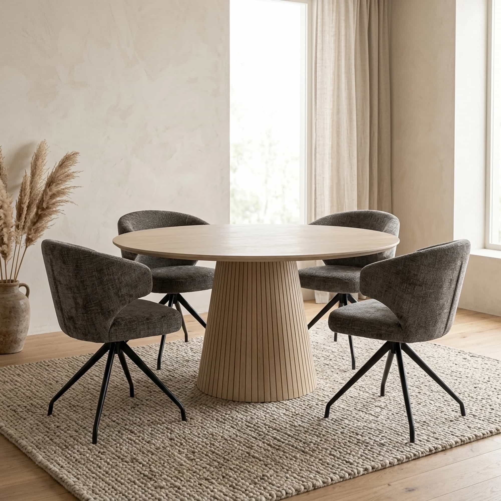 Ronde eettafel Solana Zand Mangohout 130 cm