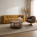 Salontafel Ø100, H40, Mango Brown Walnut - My Sons