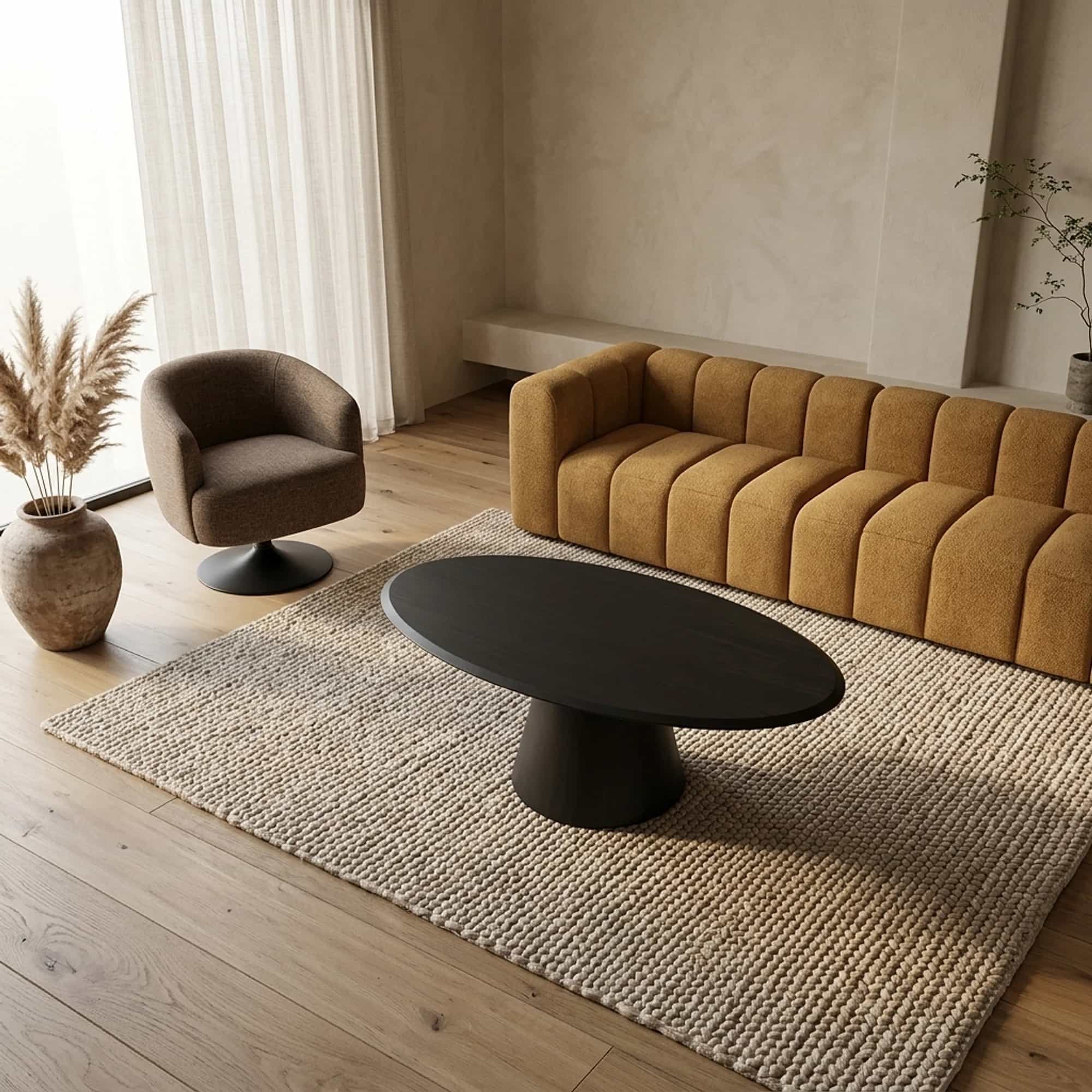 Salontafel 120, geometrisch, Black - My Sons