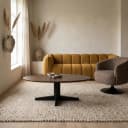 Salontafel 130, organisch, poot Black, Mango Brown Walnut - My Sons