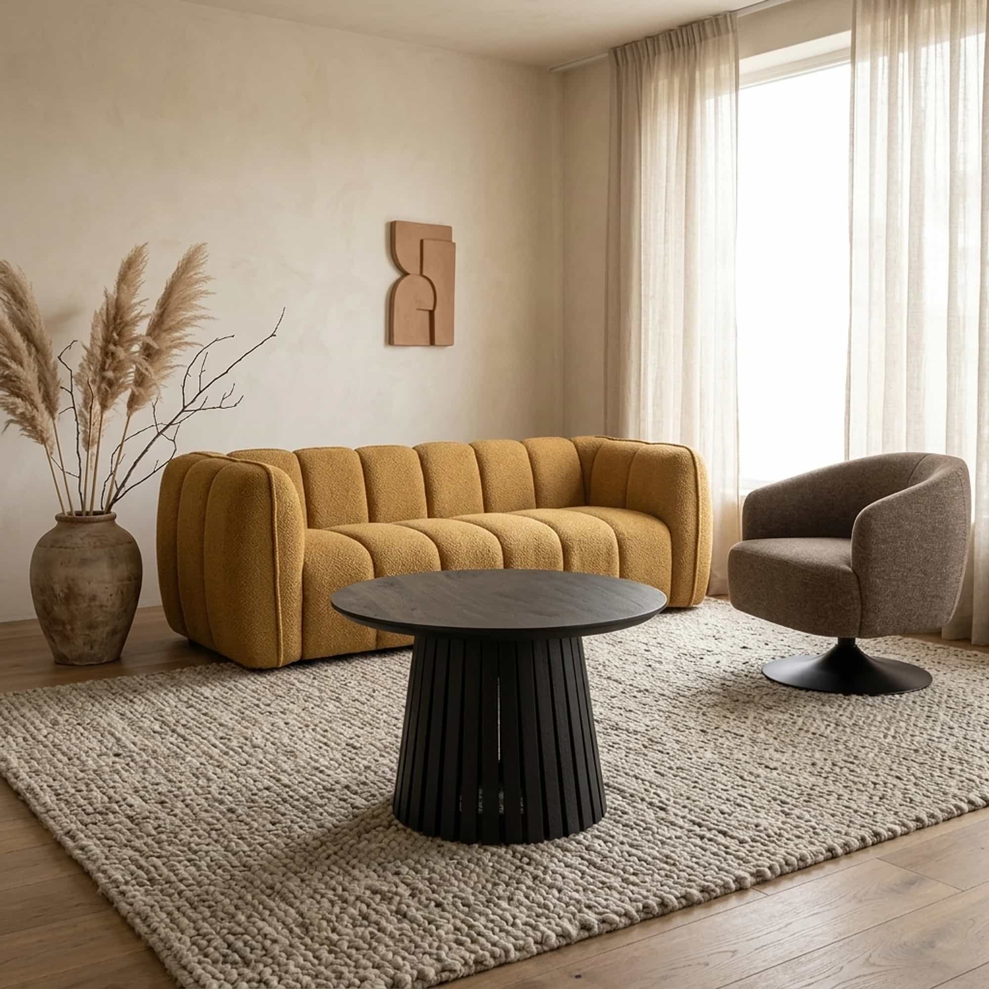 Salontafel Ø60, Acacia Black, Burundi Table Collection - My Sons