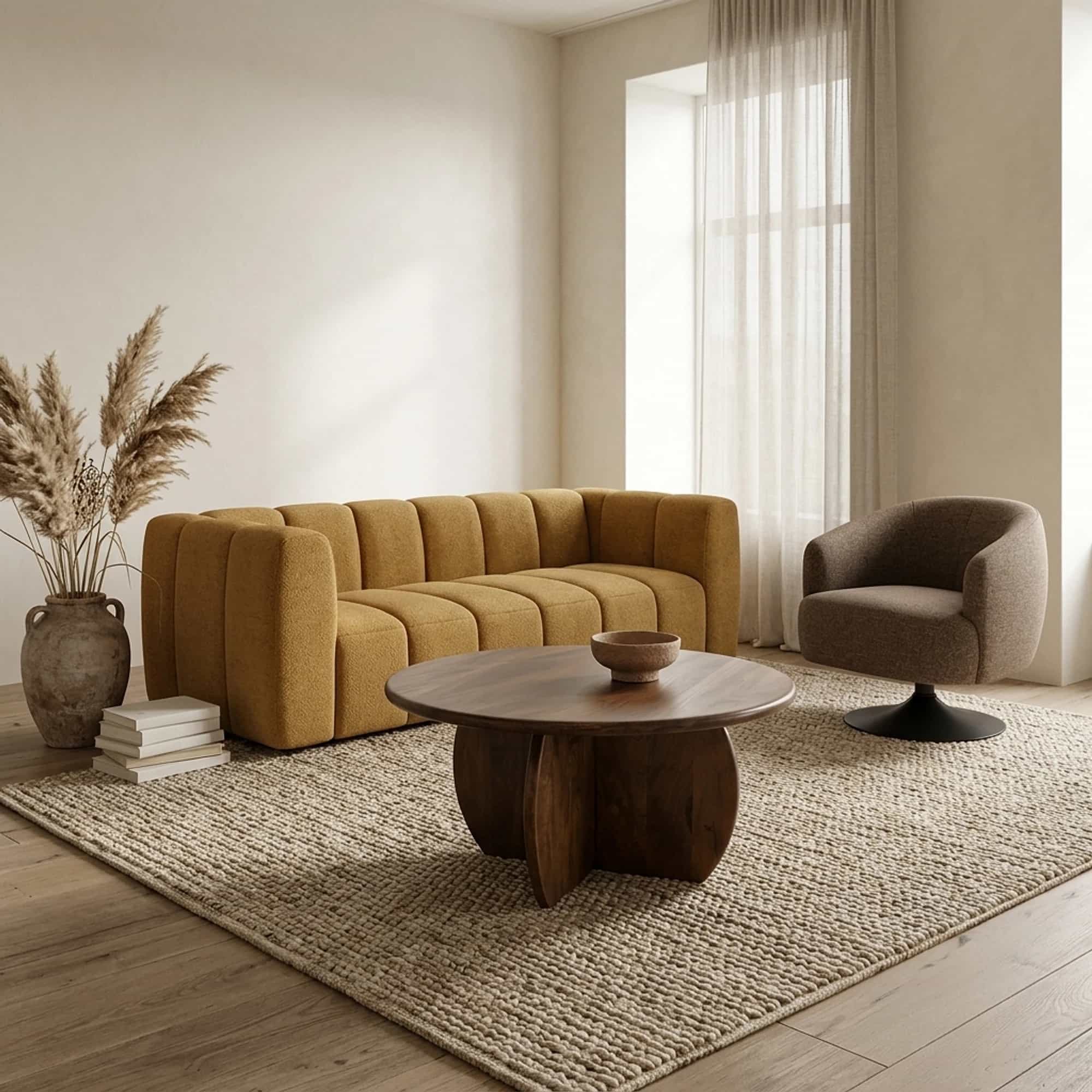 Salontafel Ø80, Mango Brown Walnut, Belly Table Collection - My Sons