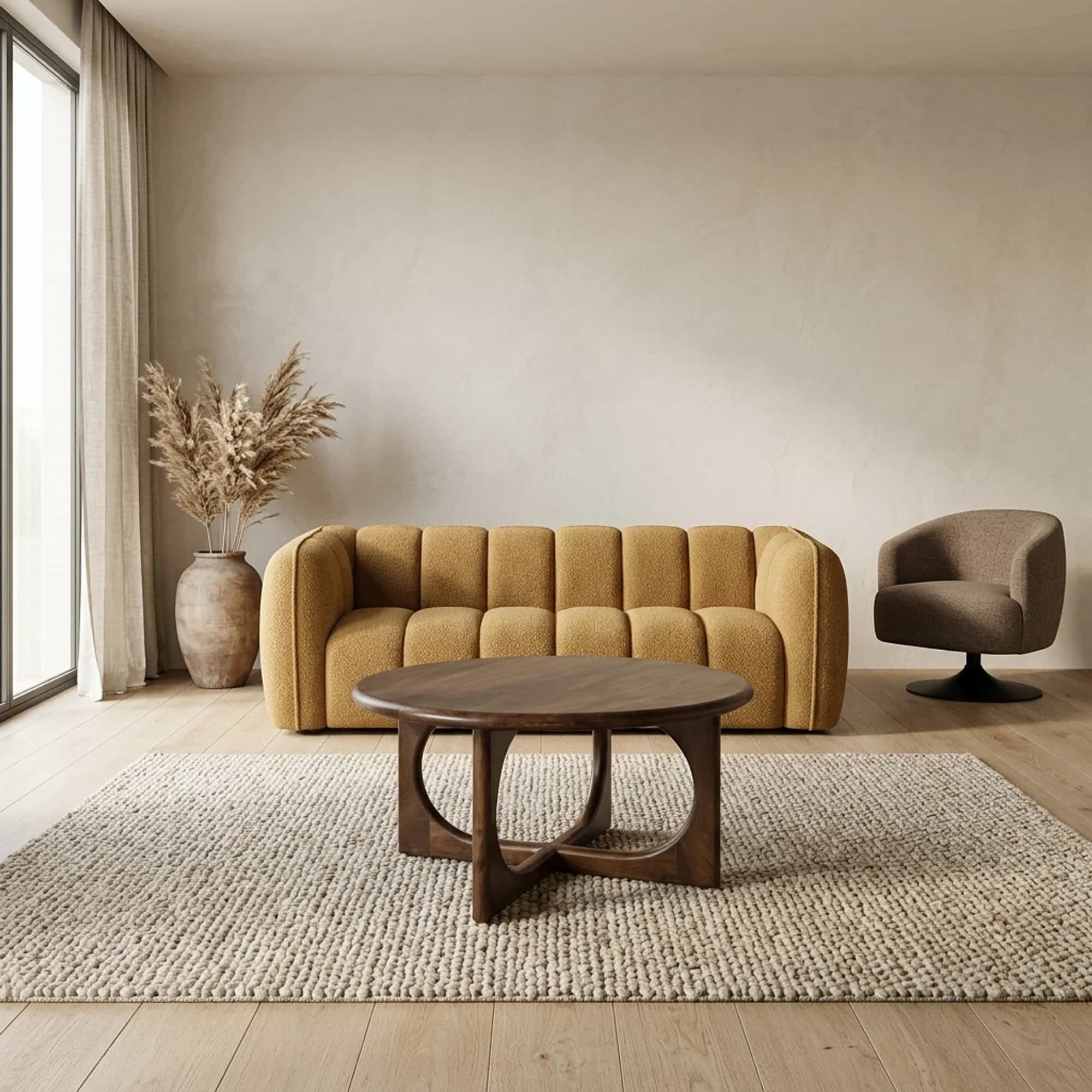 Salontafel Ø80, Mango Brown Walnut, Zodiac Collection - My Sons