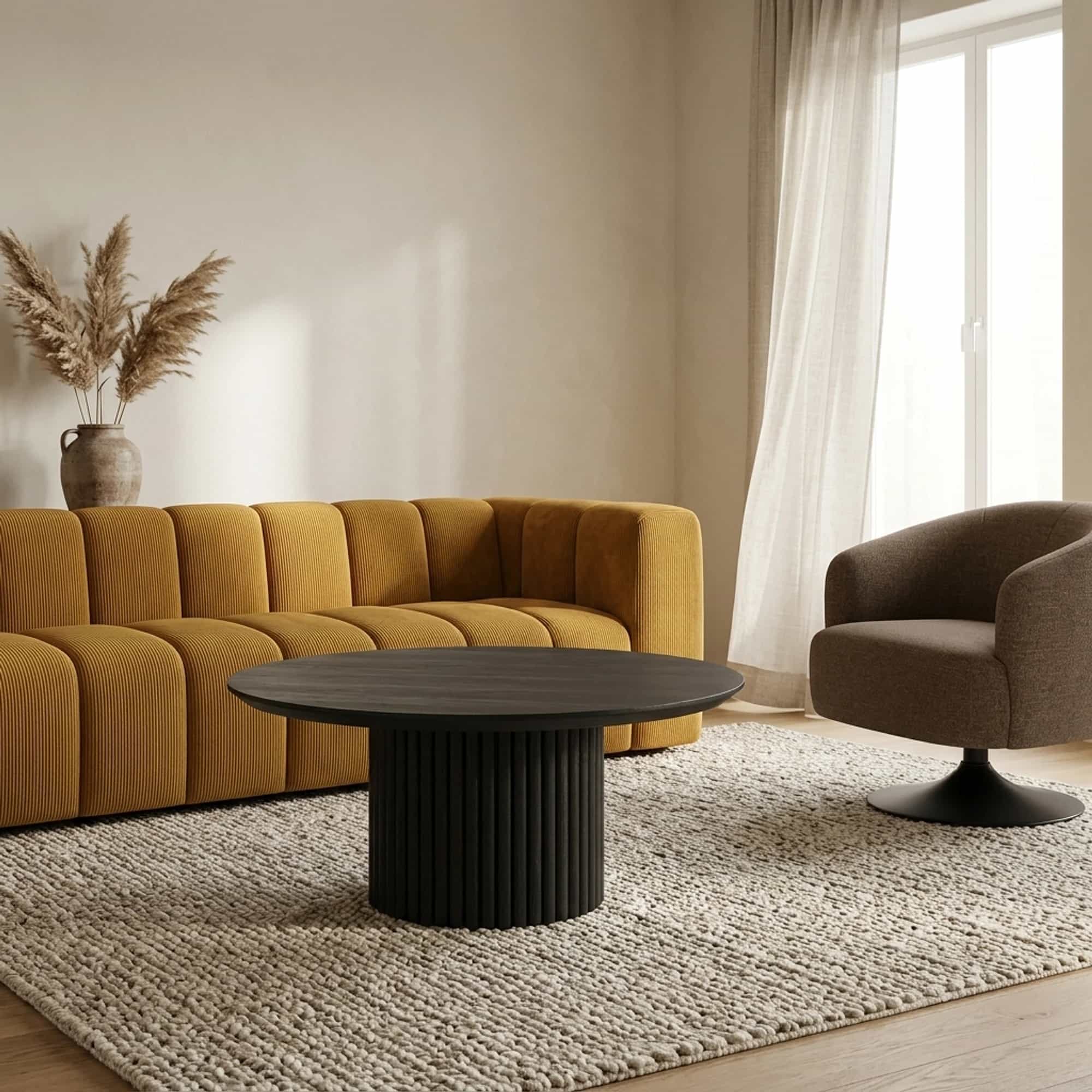 Salontafel Ø90, Acacia Black, Congo Table Collection - My Sons