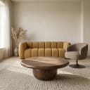 Salontafel Ø90, Mango Brown Walnut - My Sons