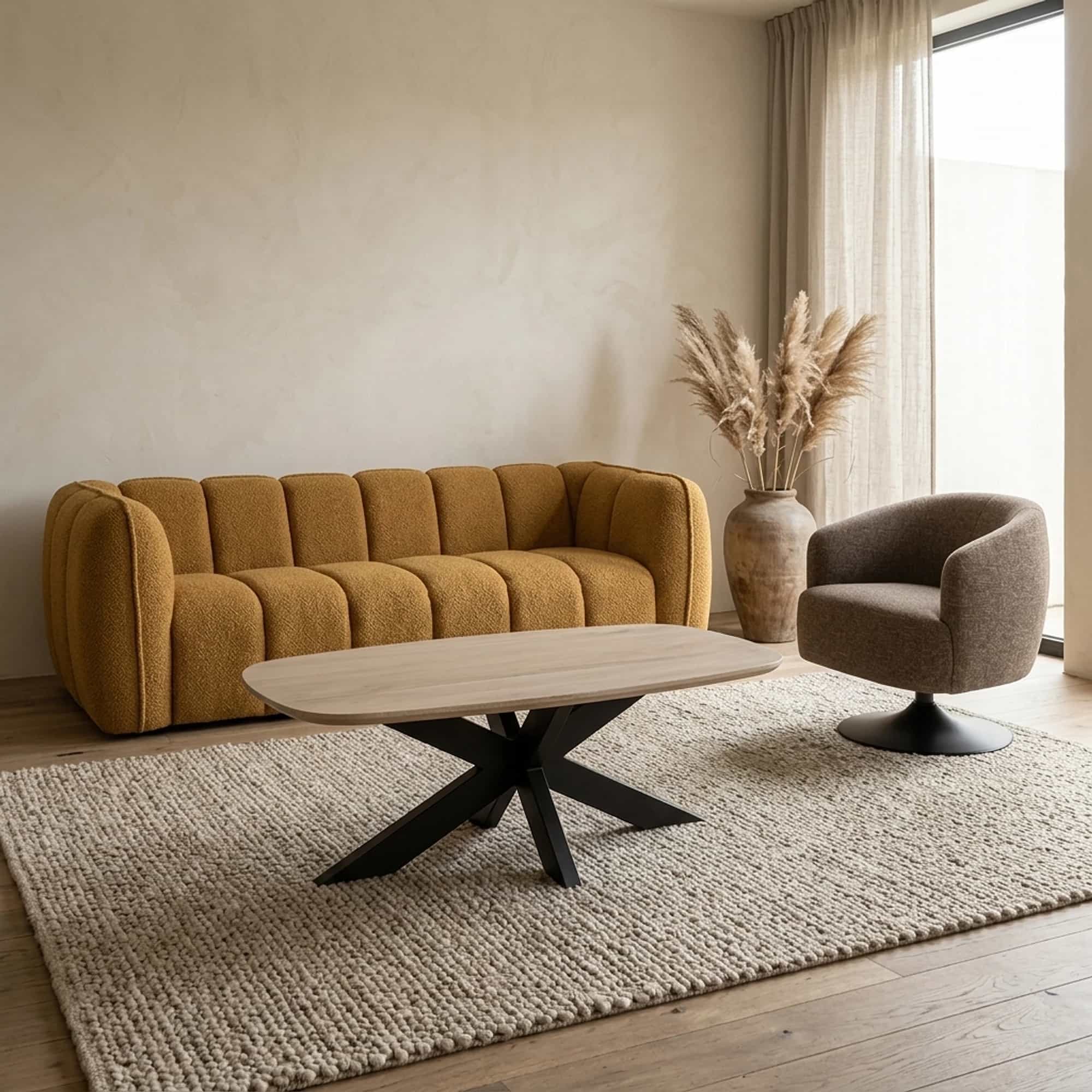 Salontafel deens ovaal 120, Mango Ashblond - My Sons