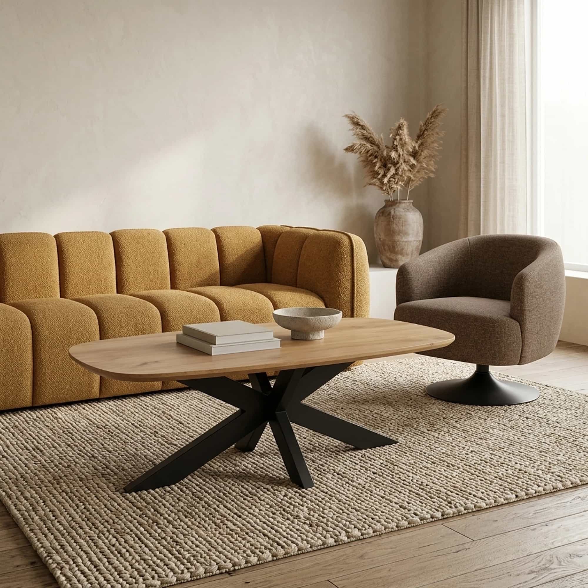 Salontafel deens ovaal 120, Mango Smooth Natural - My Sons