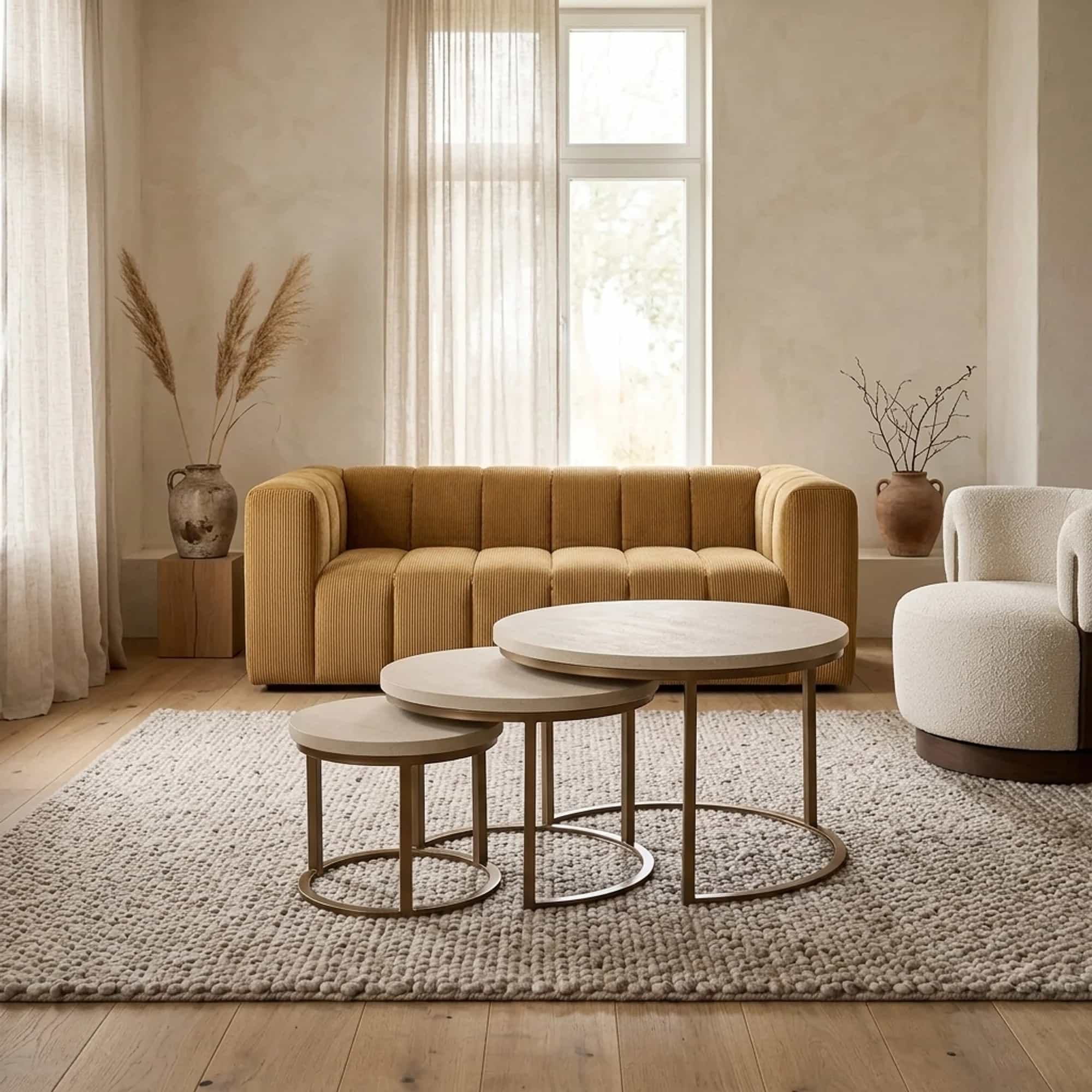 Salontafel Madison Sand | 70 cm | set van 3