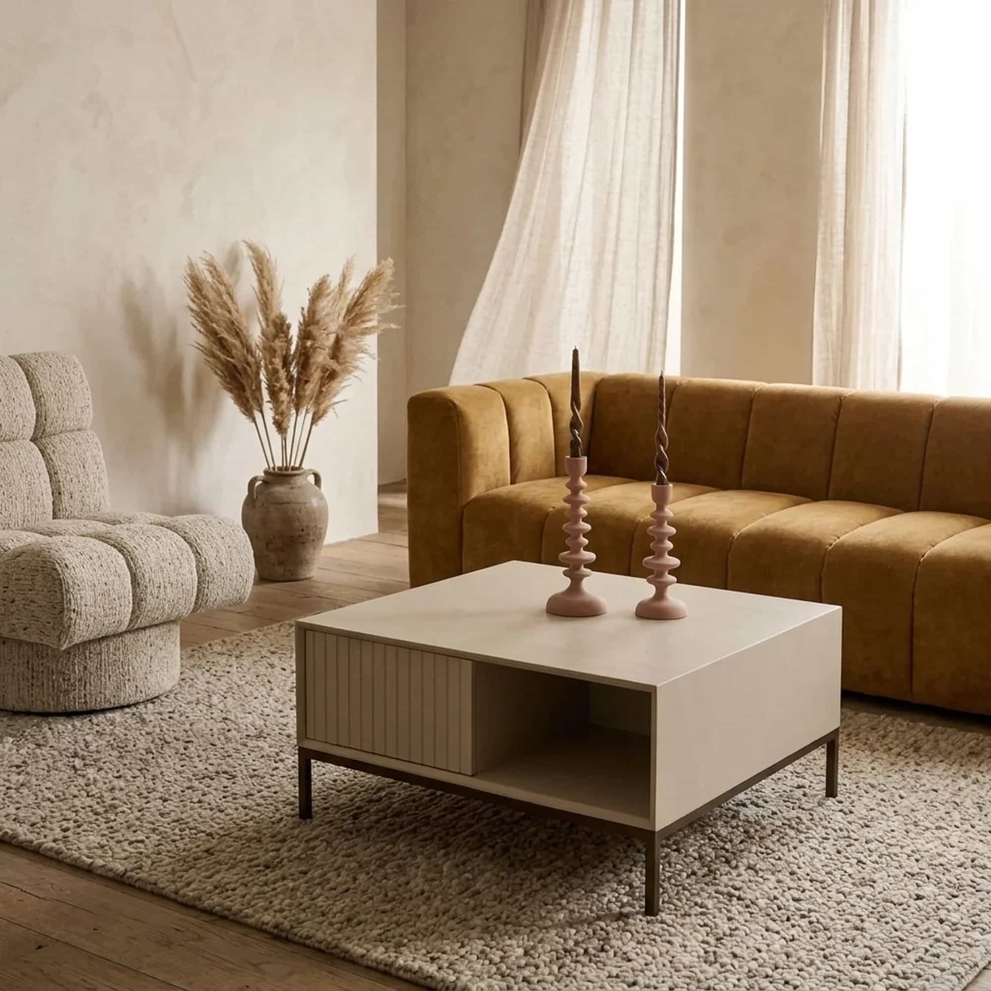 Salontafel Madison Sand | 80 cm | Vierkant