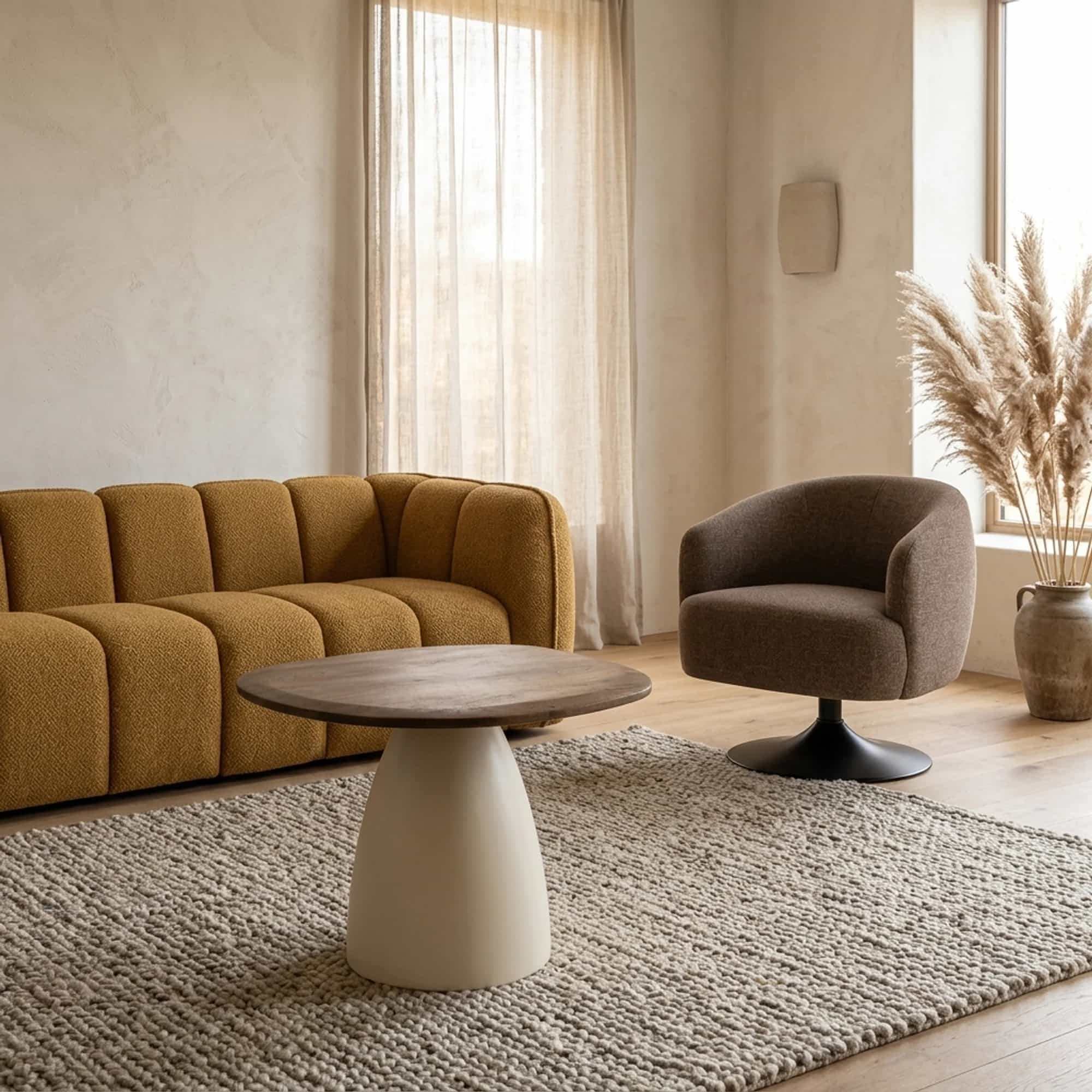 Salontafel organisch 65, H45, Mango Malaga Brown - My Sons