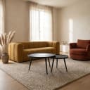 Salontafel Rond Zwart Set van 2 - Benoa