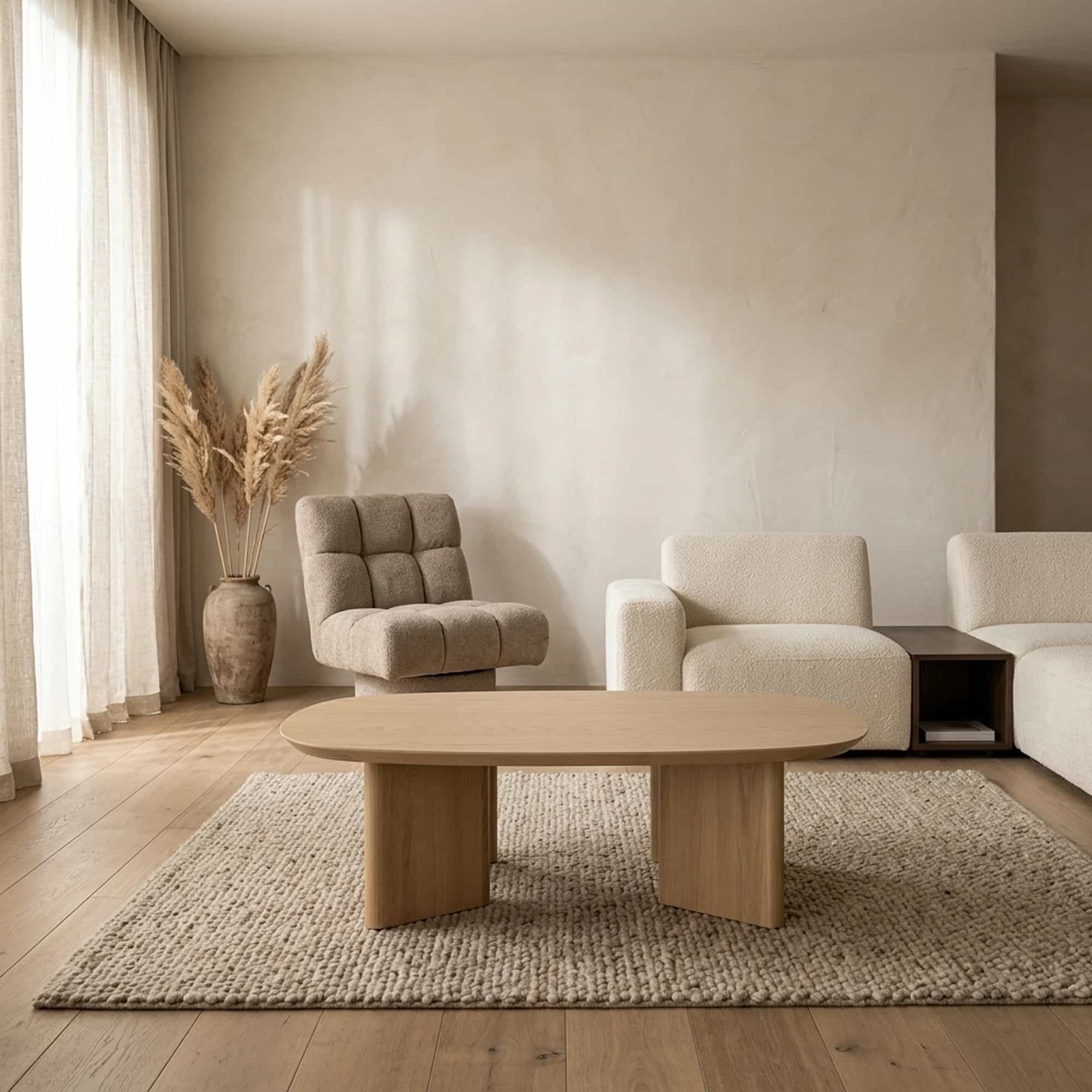 Salontafel Stef medium naturel Eikenhout - Eleonora