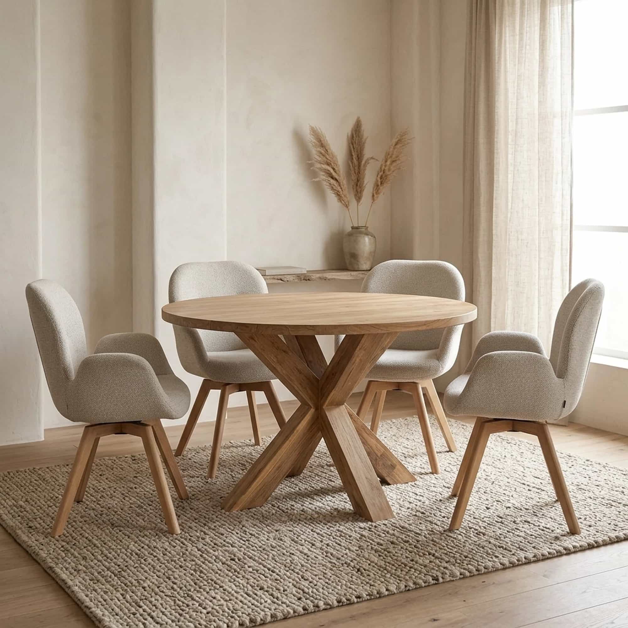 Spinpoot Eettafel Rond Teak - Benoa