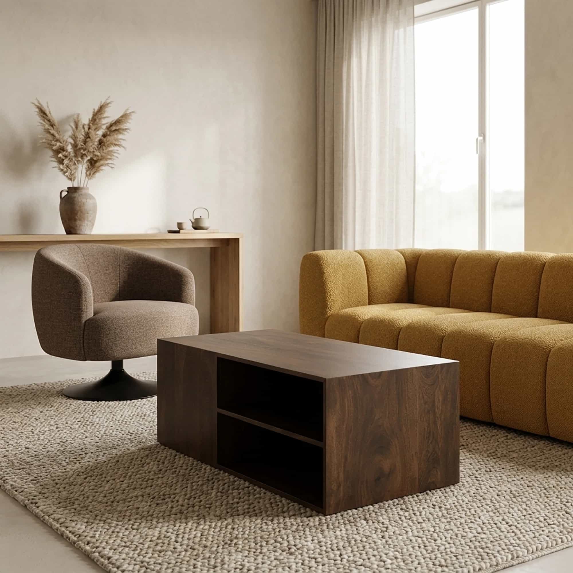 Storal salontafel, Mango Brown Walnut - My Sons