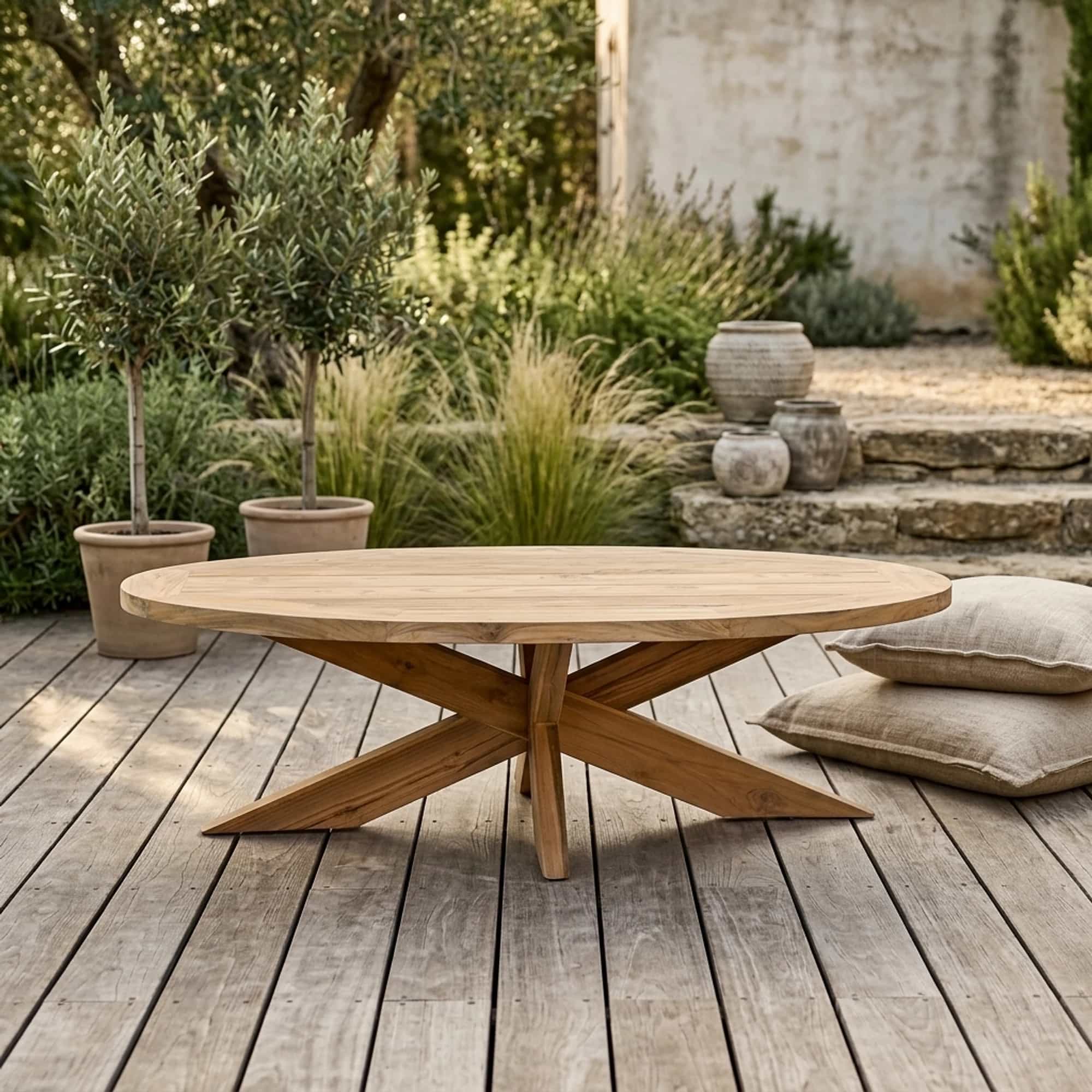 Tuin Salontafel Negara Ellips Teak - Benoa