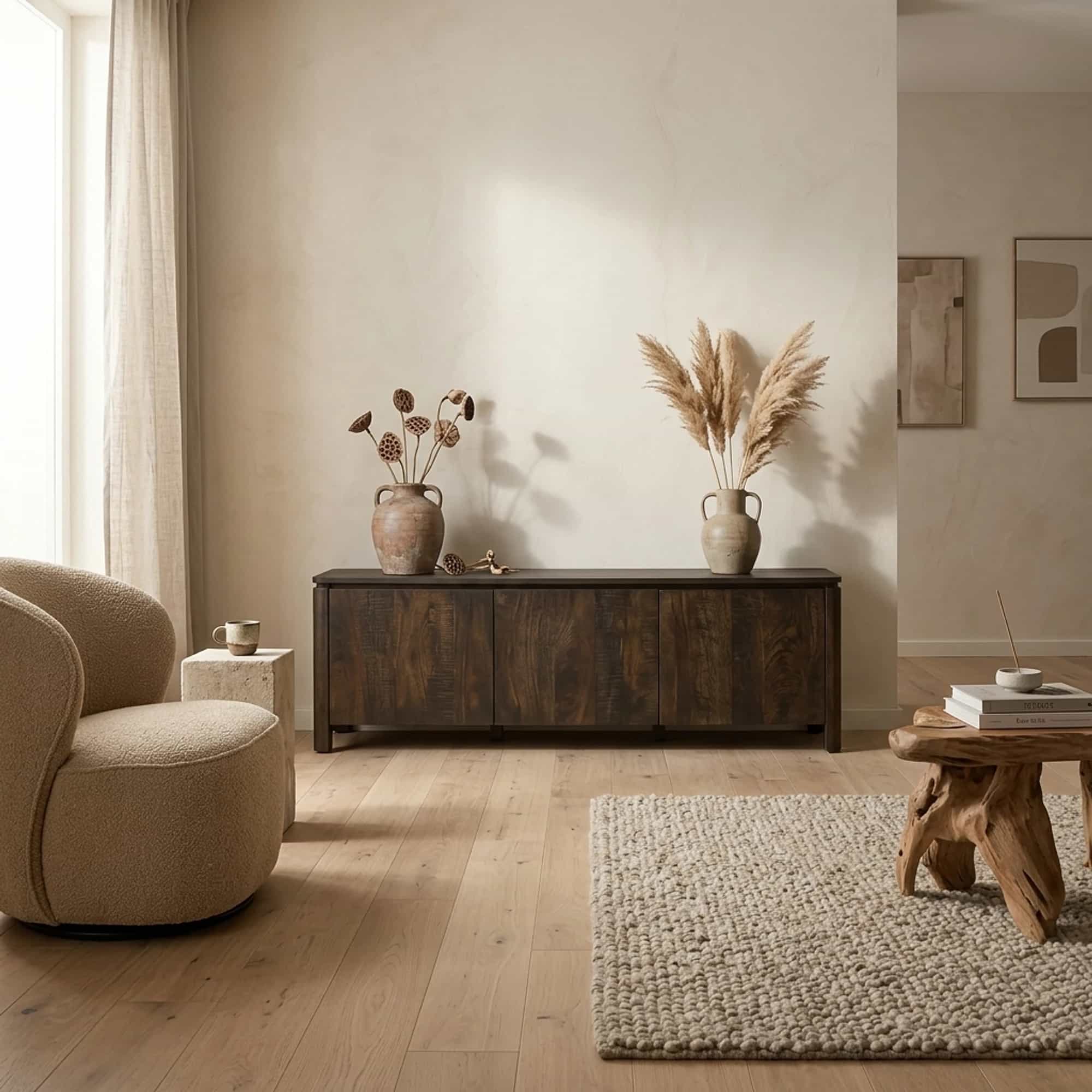 Tv meubel Dallas Bruin Mangohout 165 cm