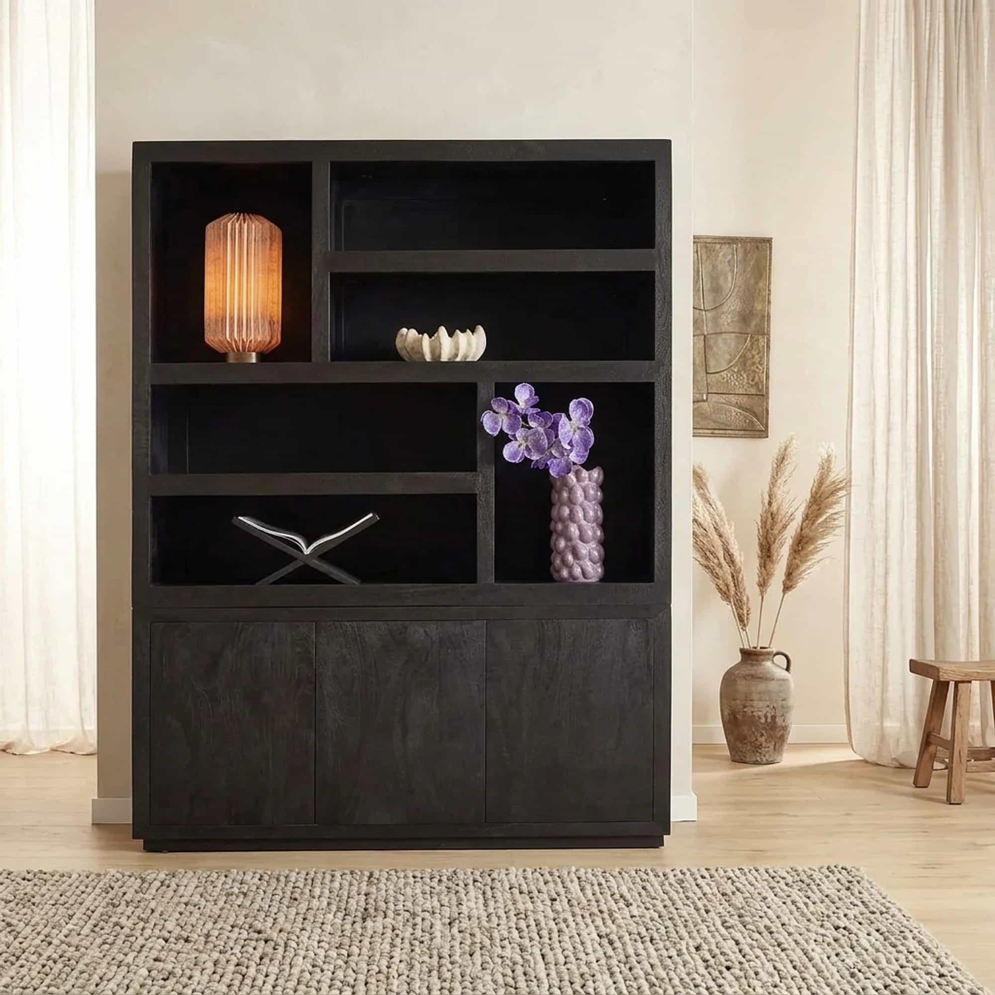 Vakkenkast Brussel Black XL | 160 cm