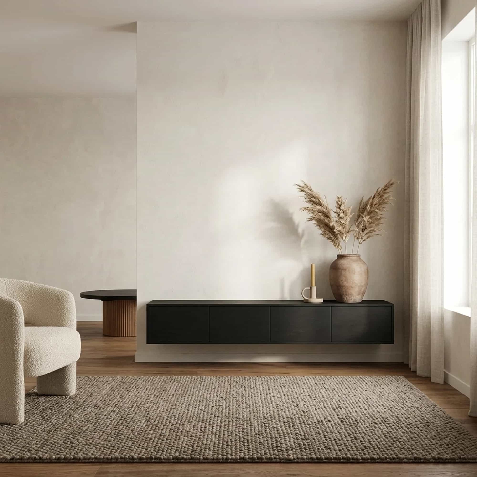 Zwevend tv meubel Vision Black | 240 cm