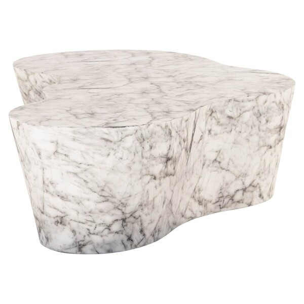 Richmond Interiors Salontafel Rockyard faux wit marmer (White) 