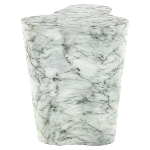 Richmond Interiors Bijzettafel Rockyard faux wit marmer (White) 