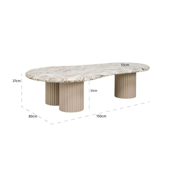 Richmond Interiors Salontafel Coronel (Beige) 