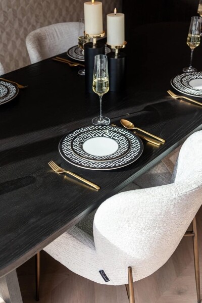  Eettafel Fairmont black 270 (Dark coffee) 