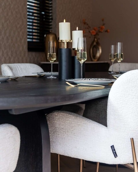  Eettafel Fairmont black 270 (Dark coffee) 