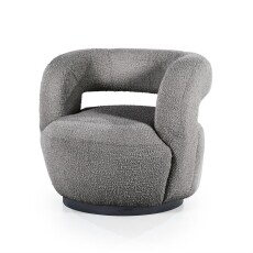 Moderne fauteuil Sharon in teddy stof.