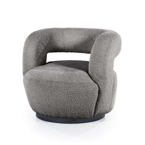 Moderne fauteuil Sharon in teddy stof.