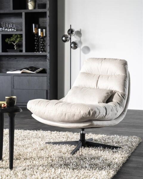 Eleonora Fauteuil Cooper met kussen - beige Houston 