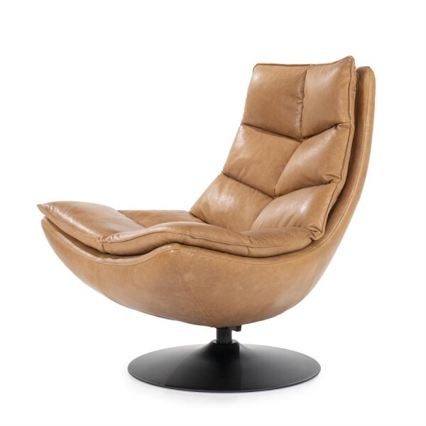 Fauteuil Sven Boho leder Cognac