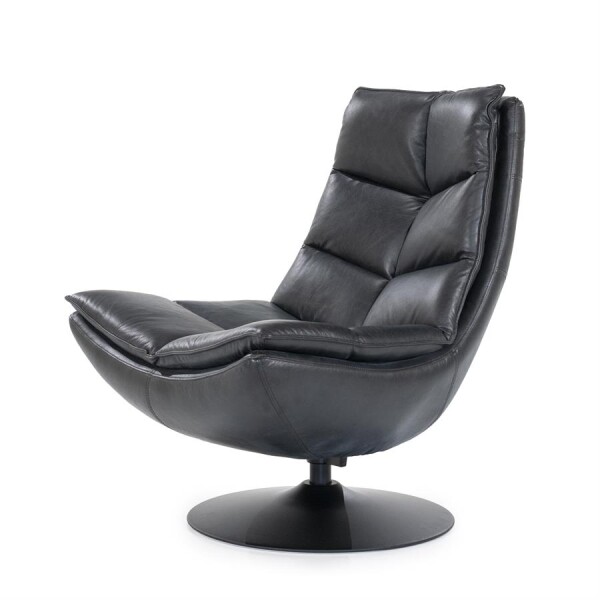 Fauteuil Sven Boho leder zwart