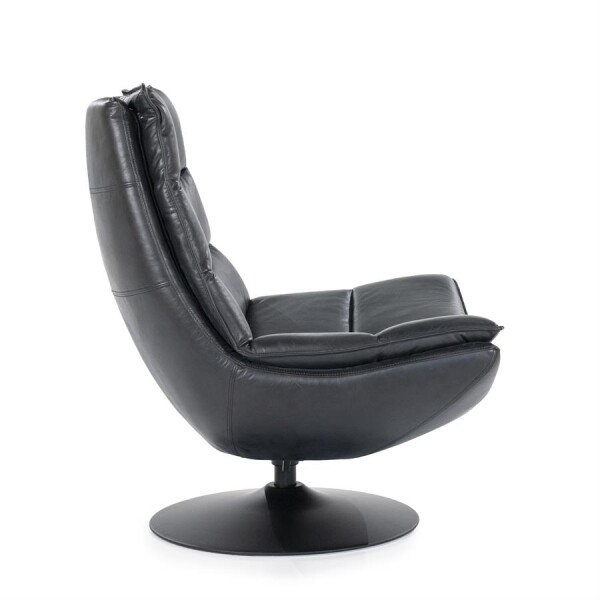 Fauteuil Sven Boho leder zwart