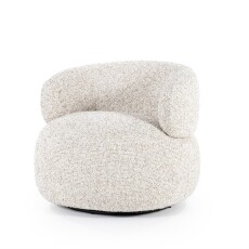 Moderne fauteuil Maeve beige stof